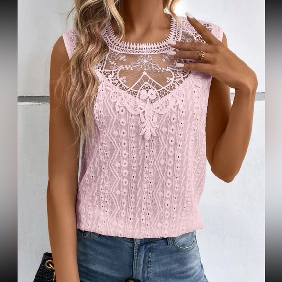 Boho green lace top - Picture 15 of 16